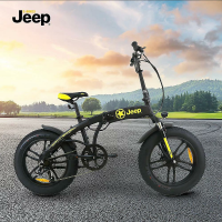 Jeep Fold Fat E-Bike FR 7020 - Faltbares E-Fatbike 20 Zoll mit 7-Gang Shimano Kettenschaltung, Federgabel - 250W Heckmotor - Leistungsstarker 36V Akku bis 110 km Reichweite - StVZO Zulassung