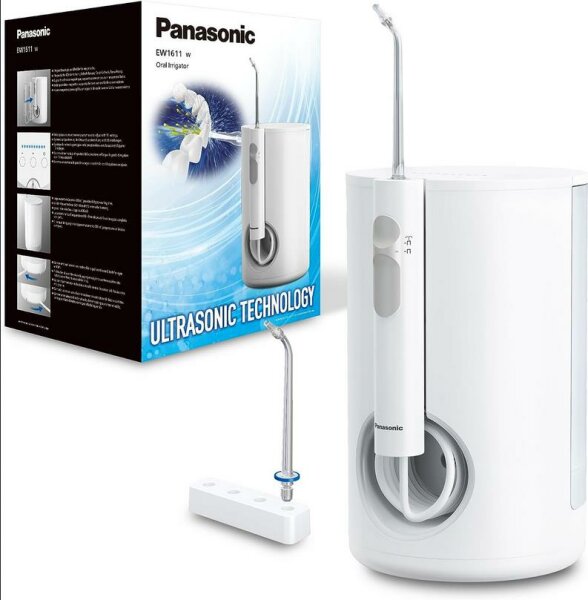 Panasonic Ultra Sonic Stream EW1611W503 Munddusche (elektrisch, Zahnzwischenraumreinigung, stationär, integrierte Ladestation, Kabelnutzung)