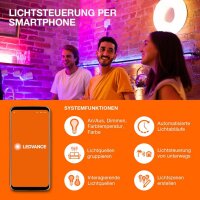 LEDVANCE Smarte LED Deckenleuchte, Panel für Innen mit WiFi Technologie, Lichtfarbe änderbar (3000K-6500K), 800mm x 100mm, Kompatibel mit Google und Alexa Voice Control, SMART+ WIFI PLANON FRAMELESS