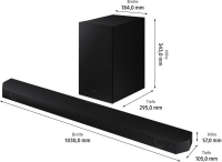 Samsung HW-Q64GC 3.1-Kanal Q-Soundbar mit Subwoofer,...