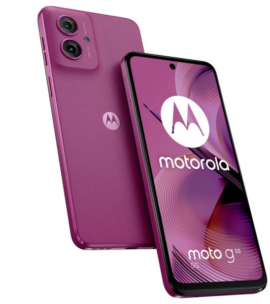 Motorola MOTO G55 Smartphone 256 GB 16.5 cm (6.49 Zoll) Violett Android™ 14 Dual-SIM