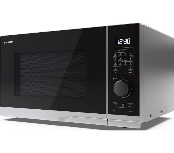 SHARP YC-PG254AE-S Mikrowelle mit Grillfunktion 900W 10 Leistungsstufen 25 Liter