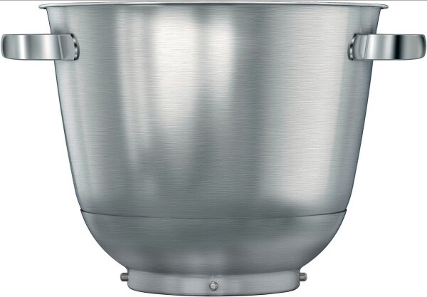 Bosch Zubehör MUZS6ER, Edelstahlschüssel, 5,5l Volumen, spülmaschinenfest, bis zu 3,5 kg Rührteig, für Küchenmaschine Serie 6, silber