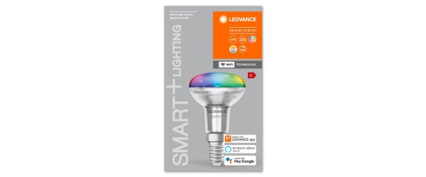 LEDVANCE LED Strahler Reflektor SMART+ R85 RGBW E14 40W 210Lm Tunable White 2700…6500K 45° dimmbar 4058075609556
