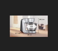 Bosch MUM 58251 Serie 4 Küchenmaschine1000W 7 Stufen 3.9l Ed Schüssel
