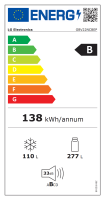 LG GBV22NCBPY K&uuml;hl-Gefrierkombination 387L mit Smart Inverter Compressor&reg;