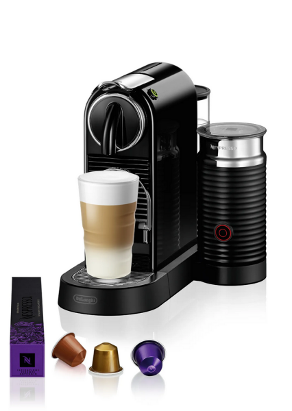 Nespresso DeLonghi Citiz EN267.BAE Kapselmaschine | Integrierter Aeroccino-Milchaufschäumer | 19 bar | schwarz