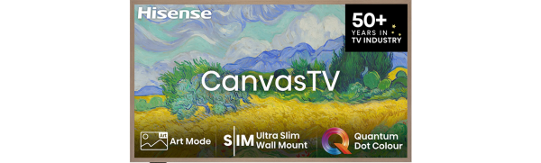 Hisense TV 55S7NQ, 4K QLED, 120Hz, Canvas ArtMode Smart TV