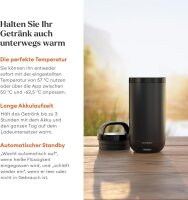 Ember 16oz Tumbler (Black) mit Temperatureinstellung – 473 ml, per App steuerbar,