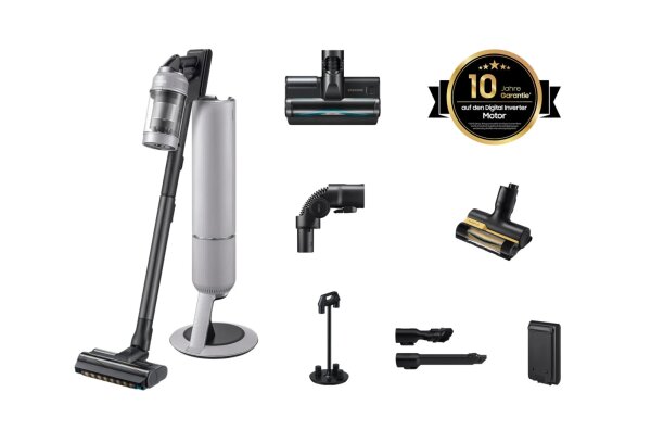 Samsung VS-80F28ELP/WD Bespoke AI Jet PetPRO mit All-in-One Clean Station, 770 W Motorleistung