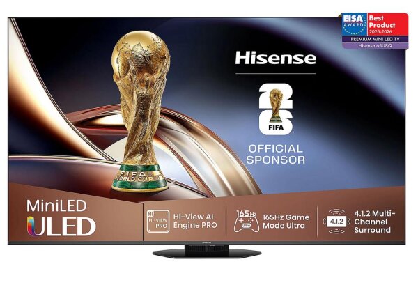 HISENSE 65U8Q Fernseher (Flat, 65 Zoll / 164 cm, UHD 4K, SMART TV)
