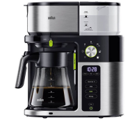 Braun KF 9050 BK MultiServe Kaffeeautomat mit Timer schwarz/edelstahl