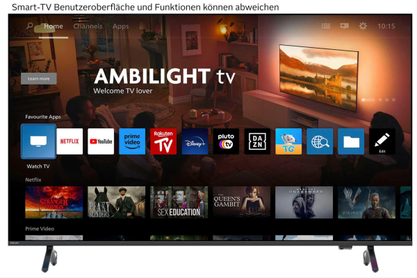 Philips 65MLED910/12 MiniLED-Fernseher QLED Ambilight-3 Smart TV