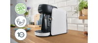Bosch TAS164E Tassimo Pad-Kaffeemaschine, 0,7 l, Kaffeekapsel, 1400 W, Schwarz, Weiß