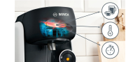 Bosch TAS164E Tassimo Pad-Kaffeemaschine, 0,7 l, Kaffeekapsel, 1400 W, Schwarz, Weiß