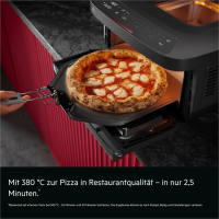 AEG AAFP13BO Pizzaofen (2100 W, Heißluft-Frittierfunktion, Kabelaufwicklung, Sichtfenster, 1 Pizza, Schwarz)