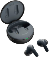 LG TONE Free DT90Q schwarz wireless In-Ear-Kopfhörer (Dolby Atmos mit Headtracking, Active Noice Cancellation (ANC), MERIDIAN, UVnano+, Flugzeugmodus (Plug&Wireless)